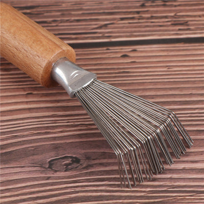 Wooden Handle Hair Brush Cleaning Tool by HitMyNeed
