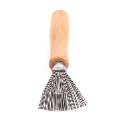Wooden Handle Hair Comb and Brush Cleaner Tool by HitMyNeed