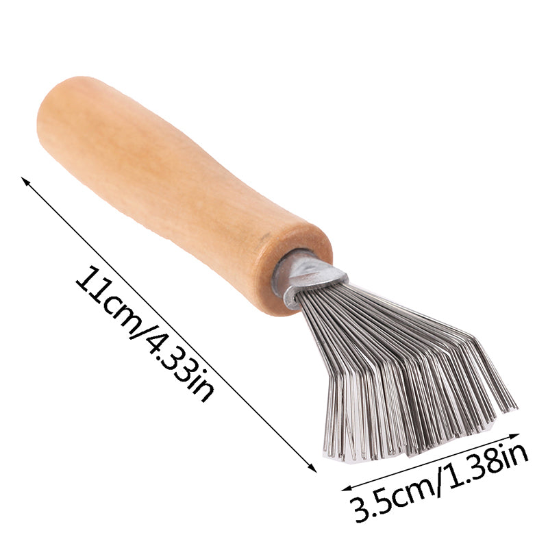 Wooden Handle Hair Comb and Brush Cleaner Tool by HitMyNeed