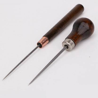 Wooden Handle Leather Sewing Awl Set (2 pcs) by HitMyNeed