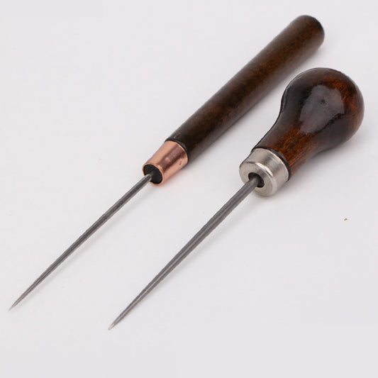 Wooden Handle Leather Sewing Awl Set (2 pcs) by HitMyNeed
