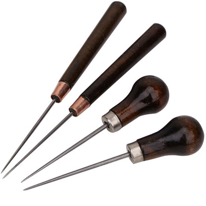 Wooden Handle Leather Sewing Awl Set (2 pcs) by HitMyNeed