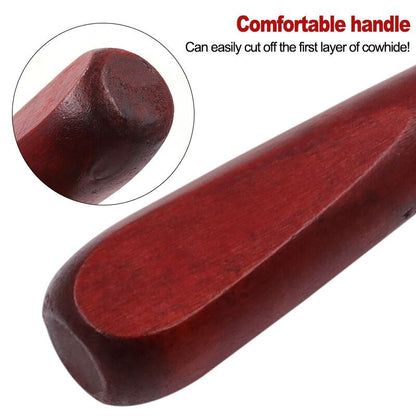 Wooden Handle Leather Skiving Knife by HitMyNeed