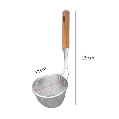 Wooden Handle Ramen Noodle Strainer Basket by HitMyNeed