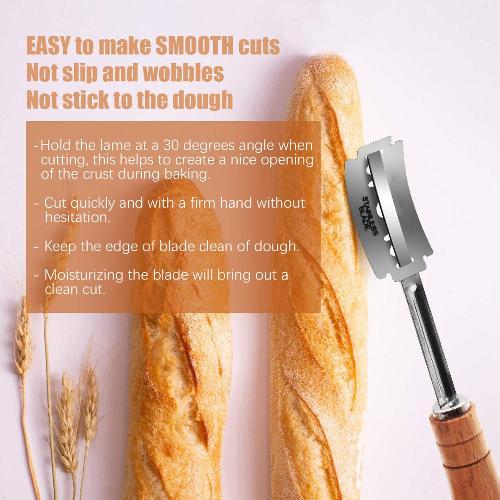 Wooden Handle Sourdough Scoring Knife with Blades by HitMyNeed