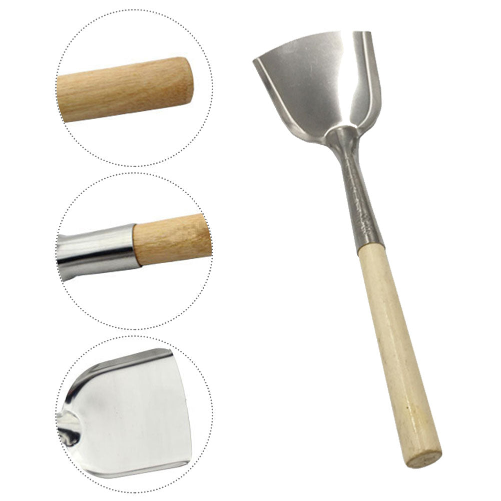 Wooden Handle Stainless Steel Fireplace Shovel by HitMyNeed