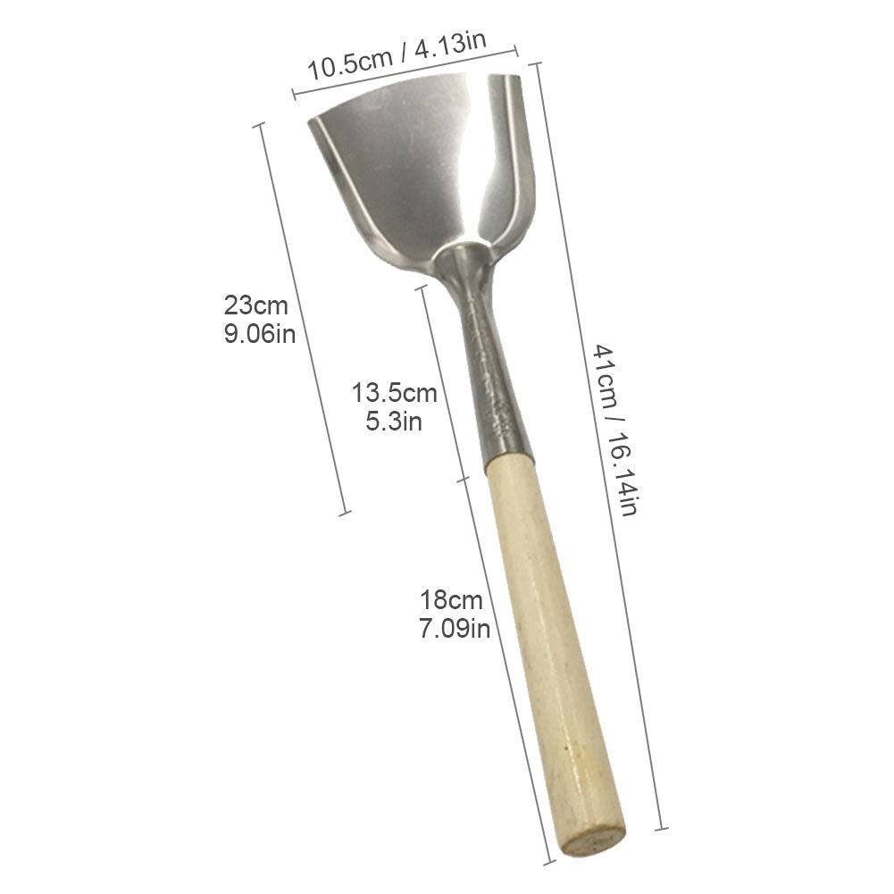 Wooden Handle Stainless Steel Fireplace Shovel by HitMyNeed