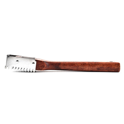 Wooden Handle Stainless Steel Fish Scale Scraper by HitMyNeed