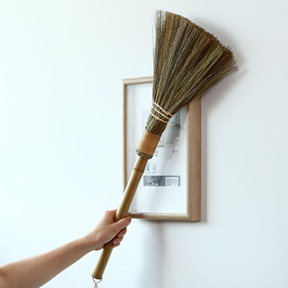 Wooden Handle Straw Broom Duster by HitMyNeed