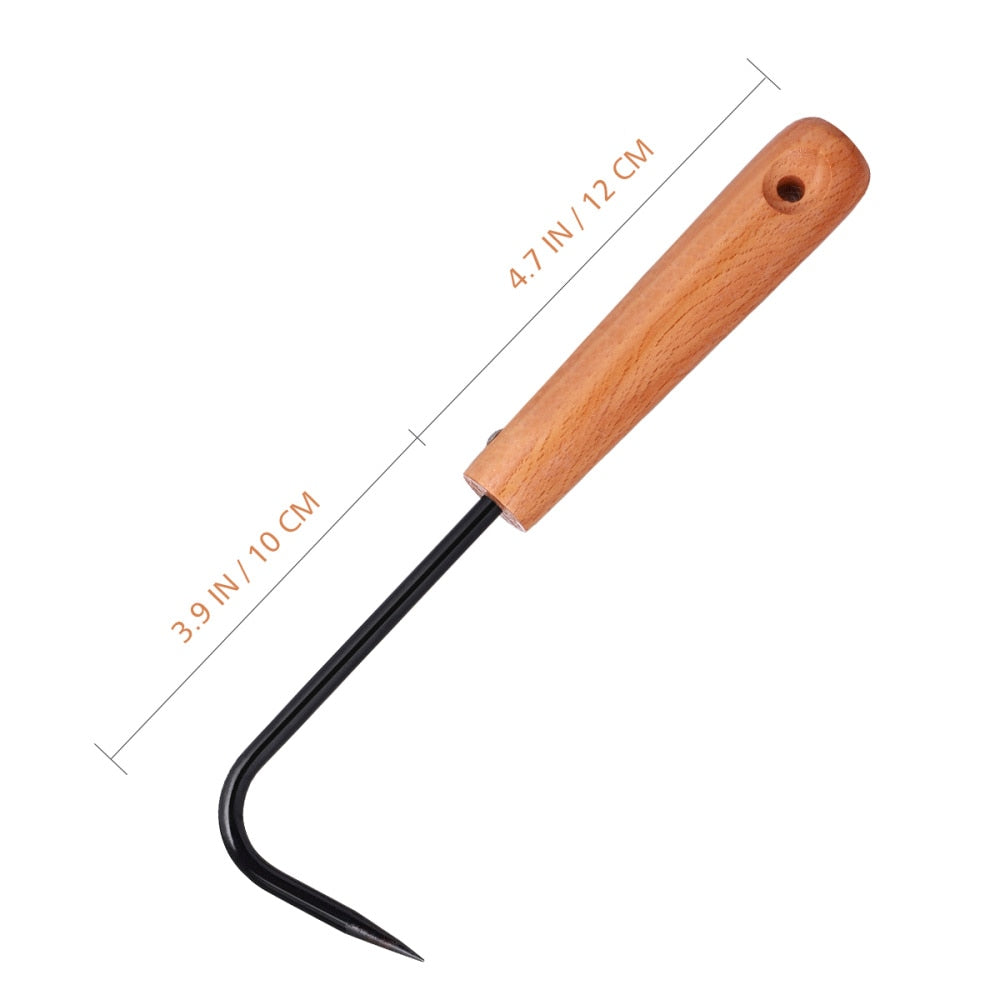 Wooden Handle Weed Hook Garden Tool by HitMyNeed