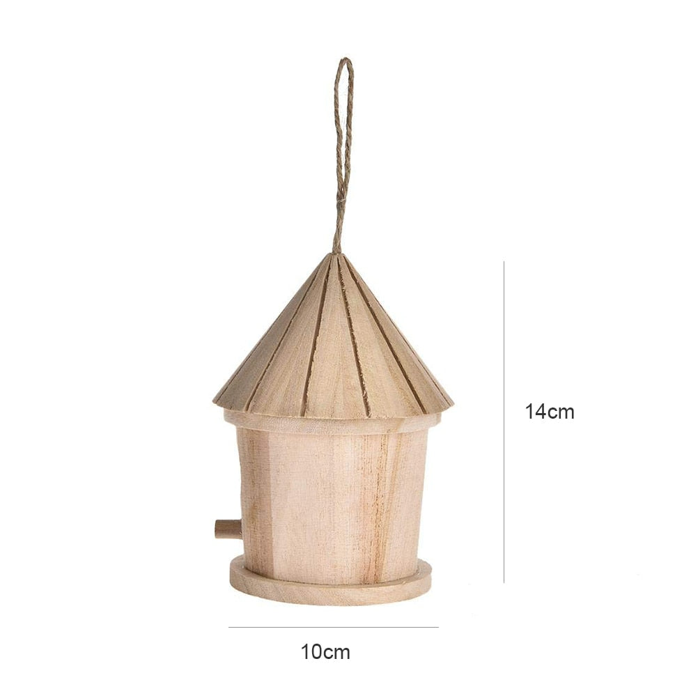 Wooden Hanging Bird House Nest for Garden by HitMyNeed