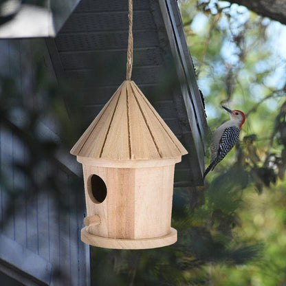 Wooden Hanging Bird House Nest for Garden by HitMyNeed