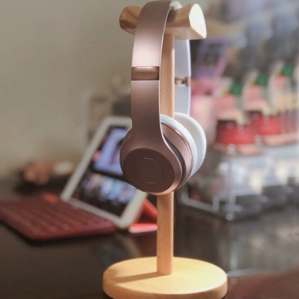 Wooden Headphone Stand Desk Headset Holder by HitMyNeed