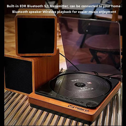 Wooden HiFi CD Player with Bluetooth 5.1 & Optical Out by HitMyNeed