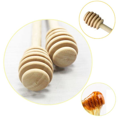 Wooden Honey Dipper Spoon for Jars, 16cm by HitMyNeed