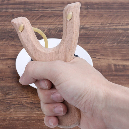 Wooden Hunting Slingshot with Elastic Band by HitMyNeed