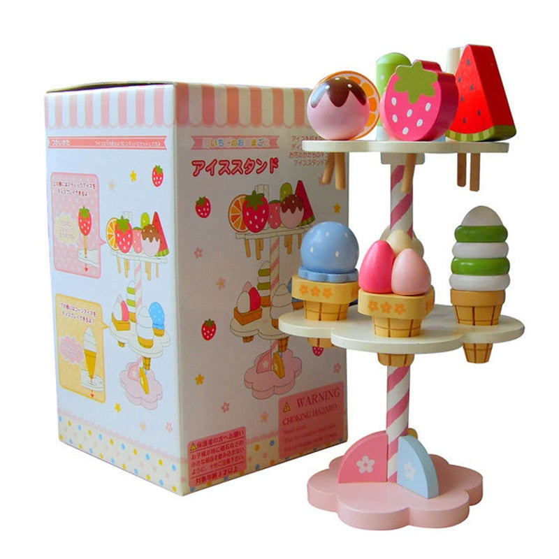 Wooden Ice Cream Stand Toy Playset by HitMyNeed