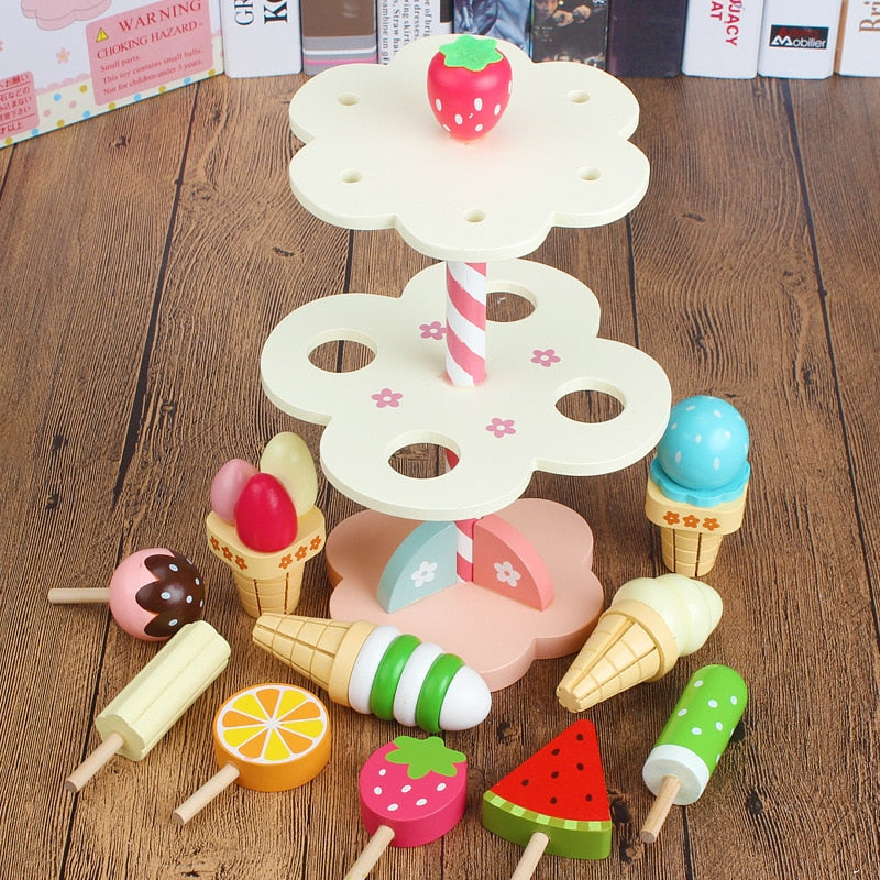 Wooden Ice Cream Stand Toy Playset by HitMyNeed