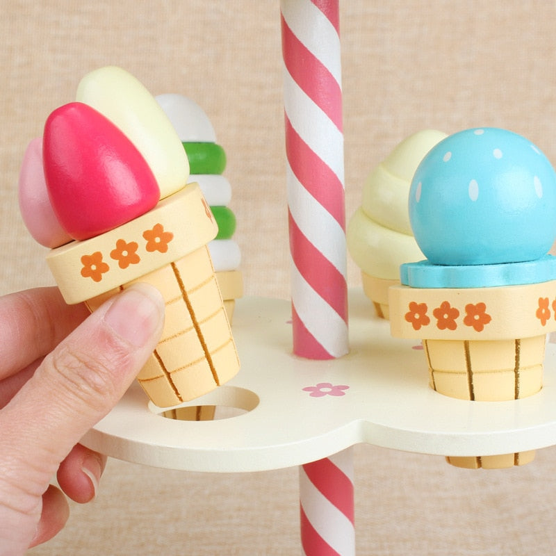 Wooden Ice Cream Stand Toy Playset by HitMyNeed