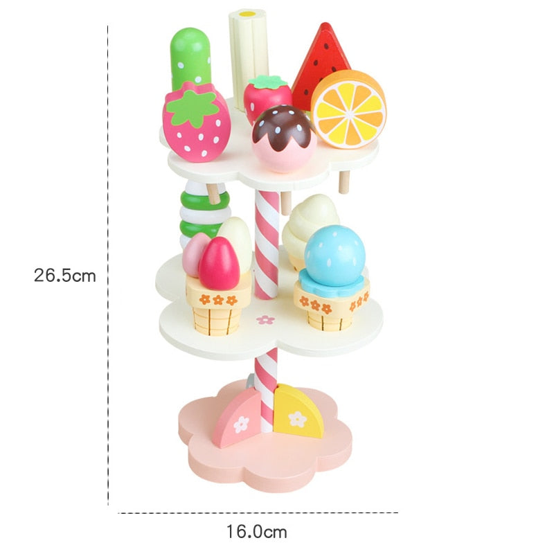 Wooden Ice Cream Stand Toy Playset by HitMyNeed