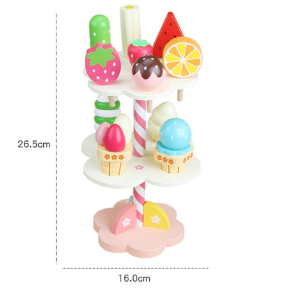 Wooden Ice Cream Stand Toy Playset by HitMyNeed