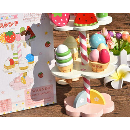 Wooden Ice Cream Toy Set for Kids Pretend Play by HitMyNeed