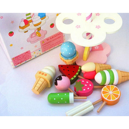 Wooden Ice Cream Toy Set for Kids Pretend Play by HitMyNeed