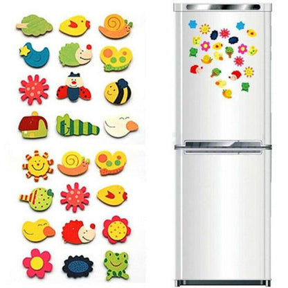 Wooden Kids Fridge Magnets Set (12 Pieces) by HitMyNeed