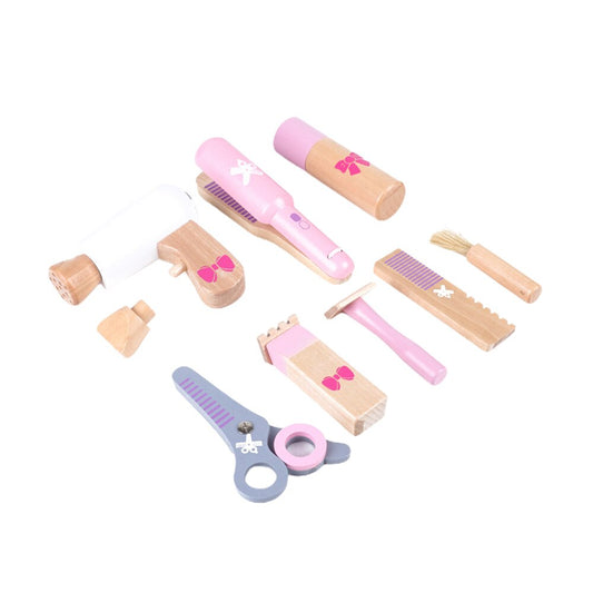 Wooden Kids Hairdresser Pretend Play Set by HitMyNeed