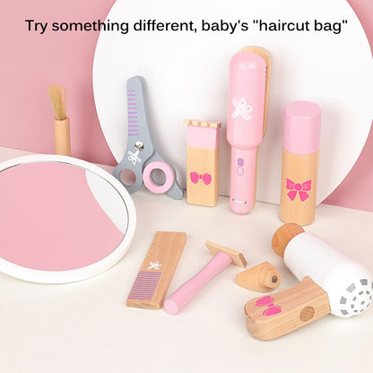 Wooden Kids Hairdresser Pretend Play Set by HitMyNeed