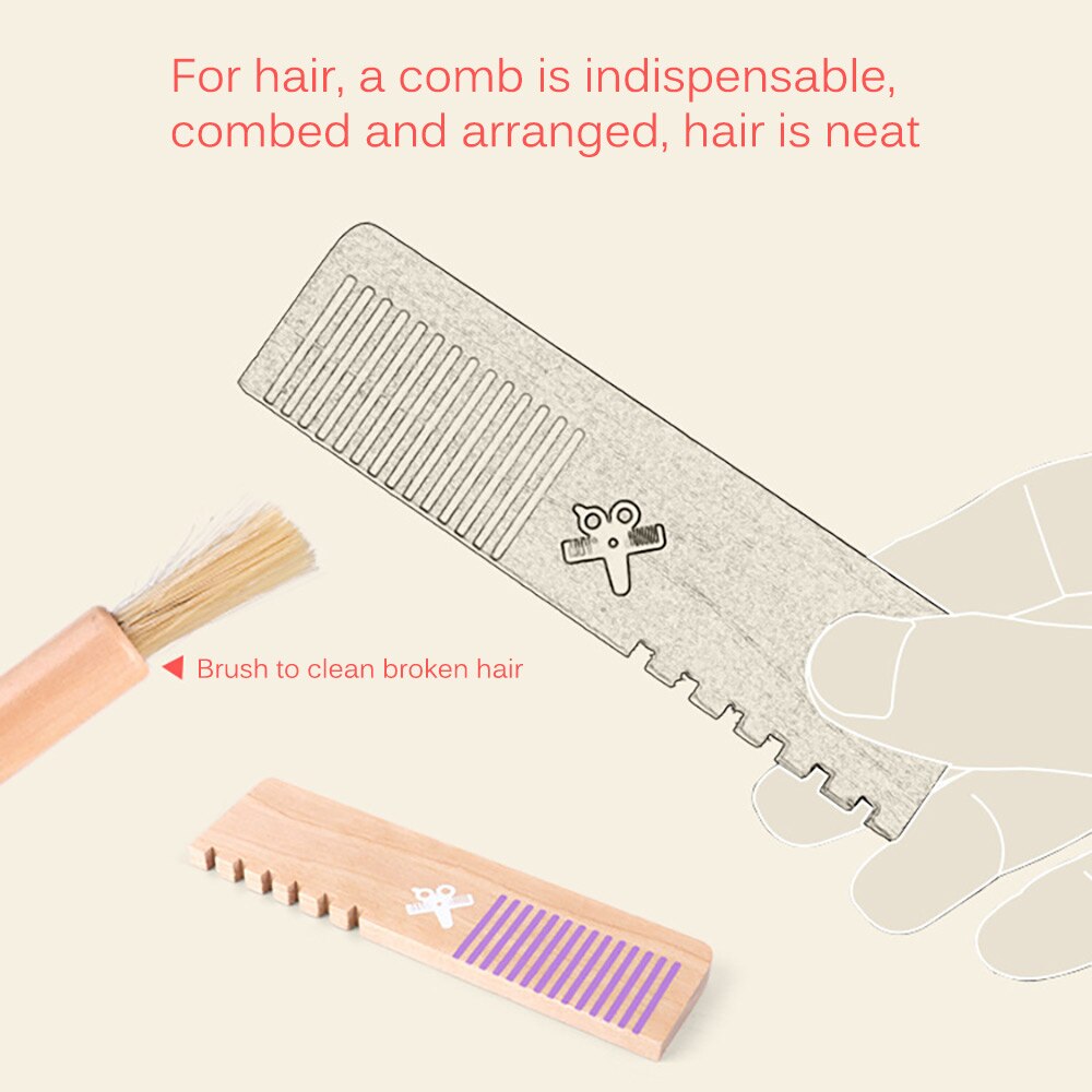 Wooden Kids Hairdresser Pretend Play Set by HitMyNeed