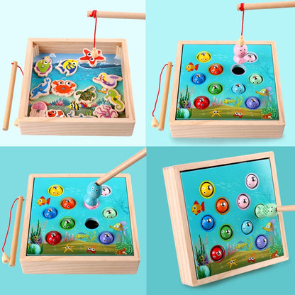 Wooden Kids Magnetic Fishing Educational Toy Set by HitMyNeed