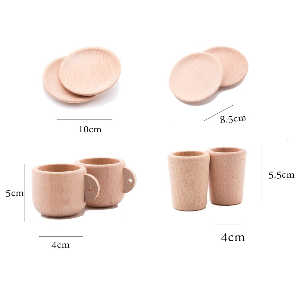 Wooden Kids Tea Set Pretend Play Toy by HitMyNeed