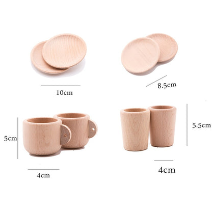Wooden Kids Tea Set Pretend Play Toy by HitMyNeed