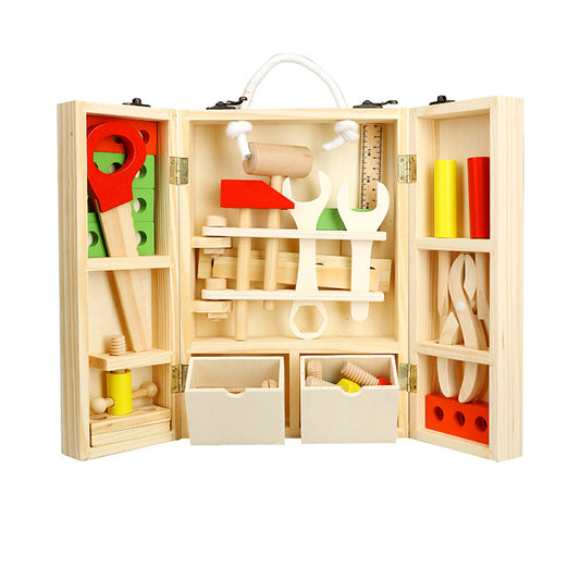Wooden Kids Tool Set with Storage Box by HitMyNeed