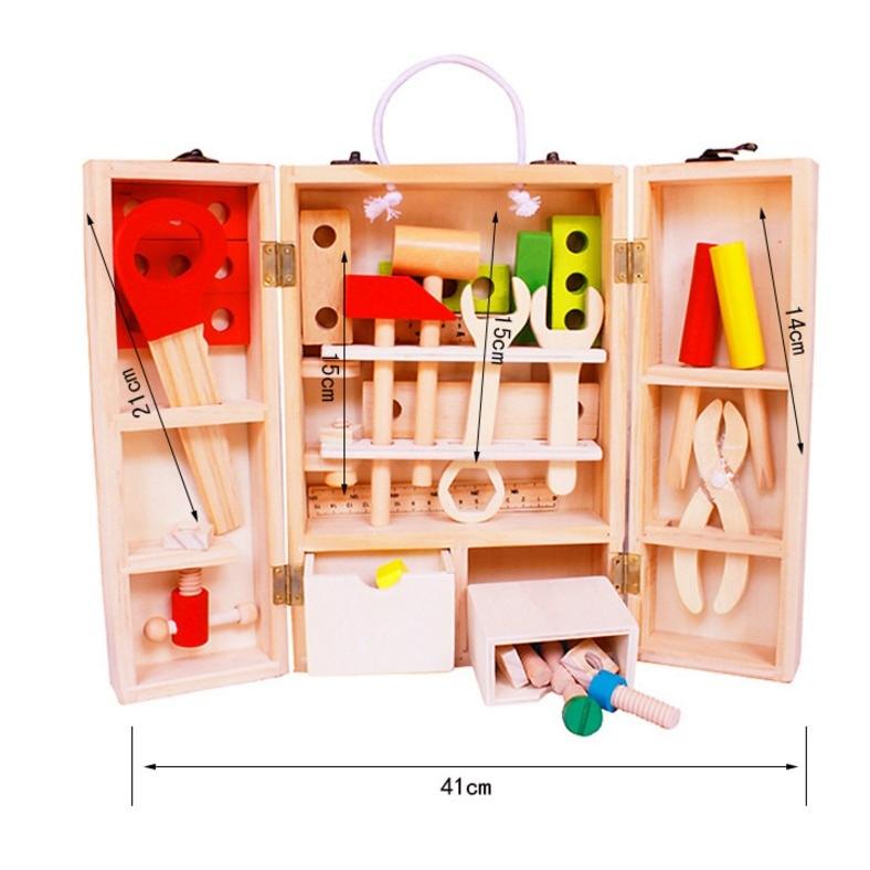 Wooden Kids Tool Set with Storage Box by HitMyNeed