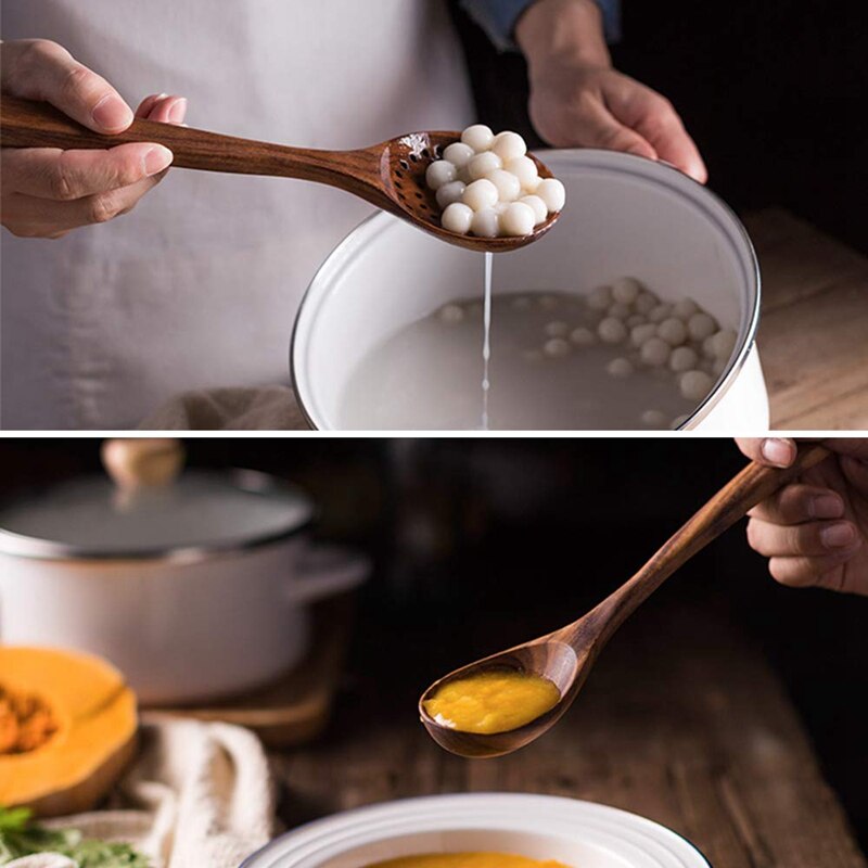 Wooden Kitchen Utensil Set, 6-Piece Teak Tools by HitMyNeed