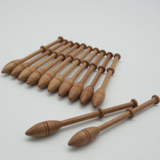 Wooden Lace Bobbins Set of 12 - Beech Wood by HitMyNeed
