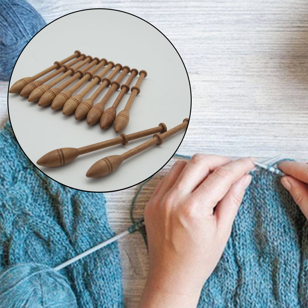 Wooden Lace Bobbins Set of 12 - Beech Wood by HitMyNeed