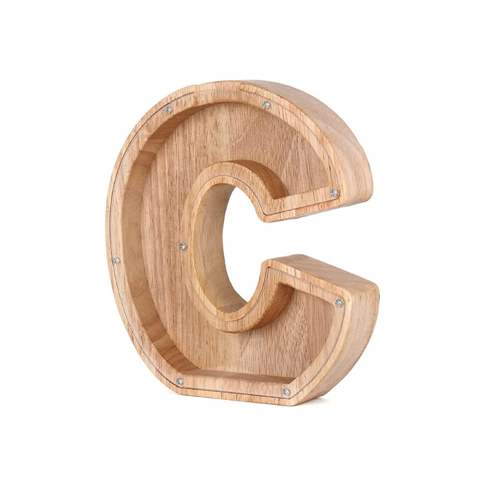 Wooden Letter Money Box with Clear Front c by HitMyNeed