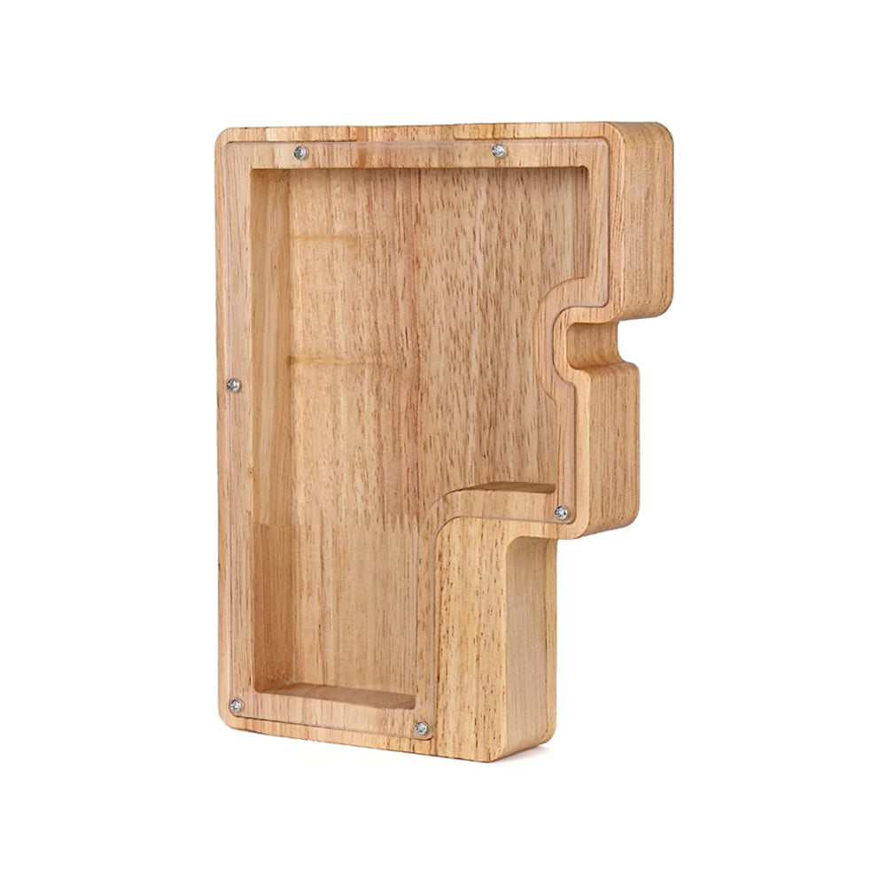 Wooden Letter Money Box with Clear Front f by HitMyNeed
