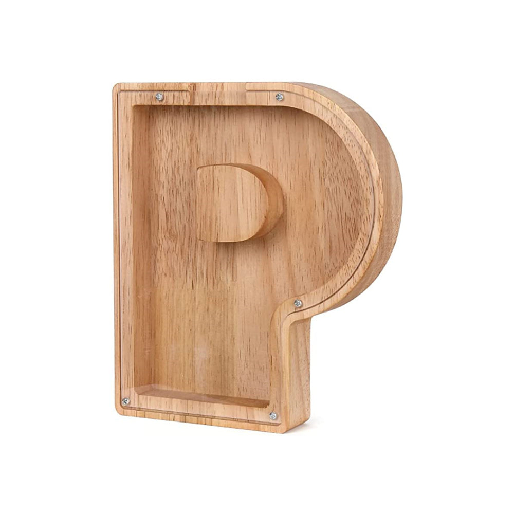 Wooden Letter Money Box with Clear Front p by HitMyNeed