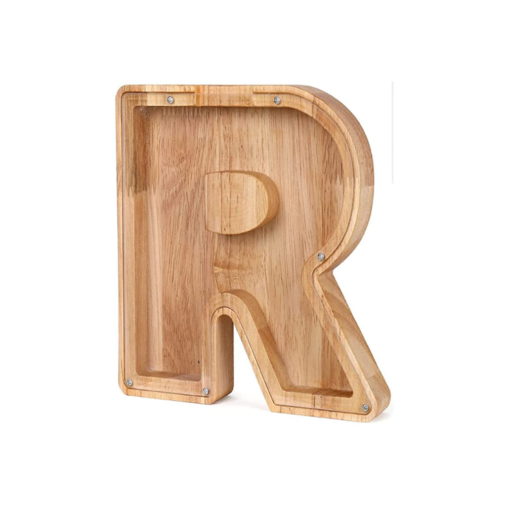 Wooden Letter Money Box with Clear Front r by HitMyNeed
