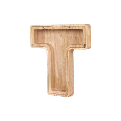 Wooden Letter Money Box with Clear Front t by HitMyNeed