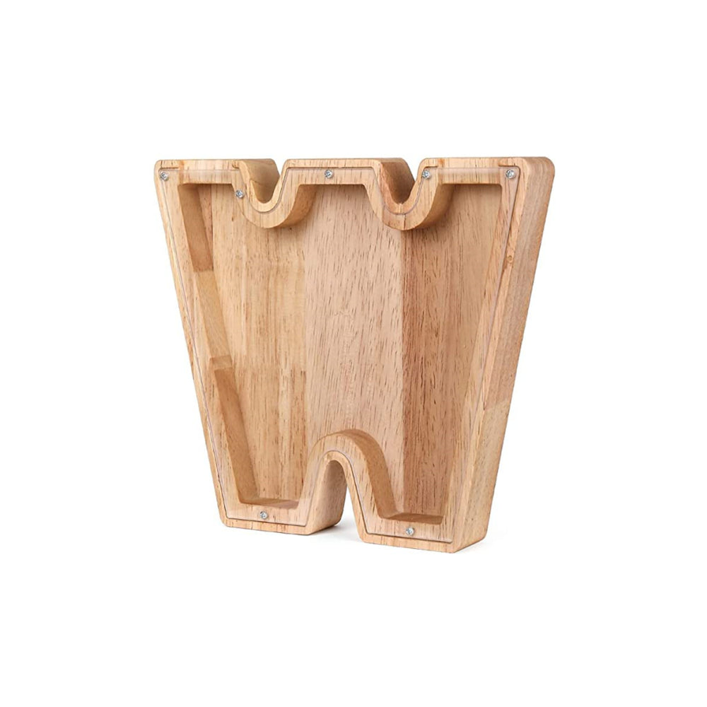 Wooden Letter Money Box with Clear Front w by HitMyNeed