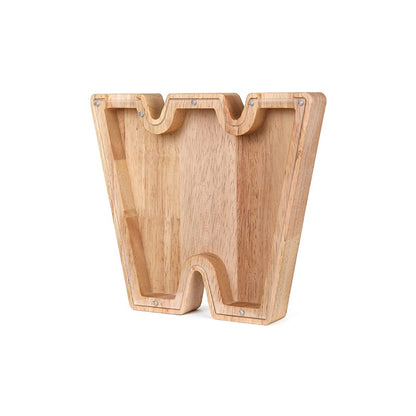 Wooden Letter Money Box with Clear Front w by HitMyNeed