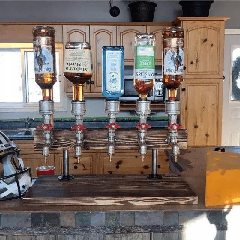 Wooden Liquor Dispenser Whiskey & Cocktail Station by HitMyNeed