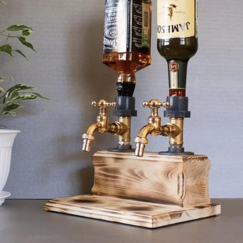 Wooden Liquor Dispenser Whiskey & Cocktail Station by HitMyNeed