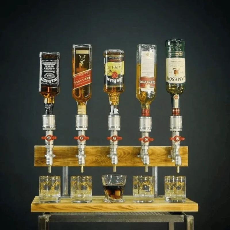 Wooden Liquor Dispenser Whiskey & Cocktail Station by HitMyNeed