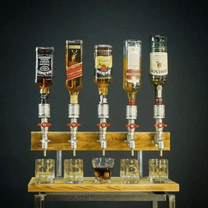 Wooden Liquor Dispenser Whiskey & Cocktail Station by HitMyNeed
